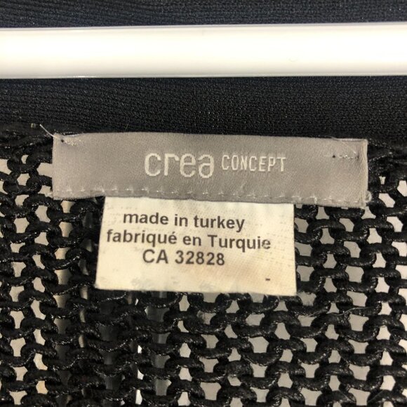 Crea Concept Black Macrame Crochet Knit Cardigan Sz 42 EU‎ - Picture 11 of 14